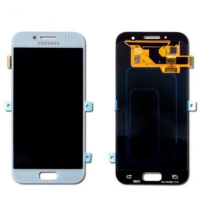 Samsung Galaxy A3 2017 Skärm LCD Display Komplett Original - Blå mist