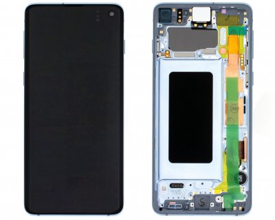 Samsung Galaxy S10 Skärm Original AMOLED Display Glas - Blå