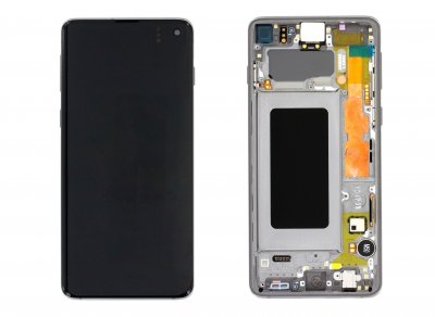 Samsung Galaxy S10 Skärm Original AMOLED Display Glas - Svart