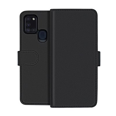 Samsung Galaxy A21S TPU Läderfodral Skal - Svart, bild 2