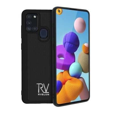 Samsung Galaxy A21S TPU Läderfodral Skal - Svart, bild 4