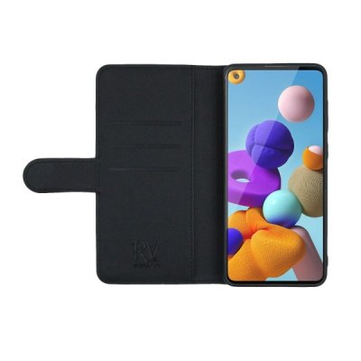 Samsung Galaxy A21S TPU Läderfodral Skal - Svart, bild 5