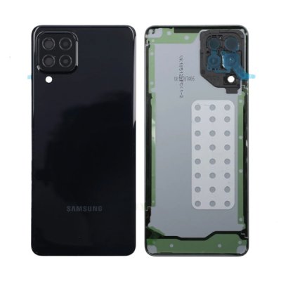 Samsung Galaxy A22 4G Baksida med tejp och kameraglas - Svart