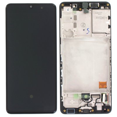 Samsung Galaxy A41 Original Skärm Display Glas Super AMOLED - Svart