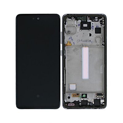 Samsung Galaxy A52s 5G Original Skärm LCD Display Glas med Ram - Svart