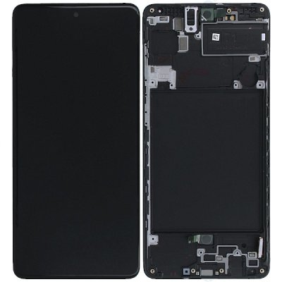 Samsung Galaxy A71 Original Skärm Display Glas Super AMOLED Plus - Svart