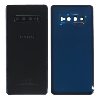 Samsung Galaxy S10 Plus Baksida med tejp och kameralins - Svart