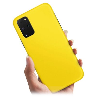 Samsung Galaxy S20 Plus Plastskal med Häftande Greppband - Gul
