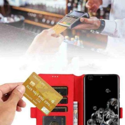 Samsung Galaxy S20 Ultra 5G Plånboksfodral med Stativ - Rosé-röd, bild 7