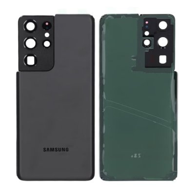 Samsung Galaxy S21 Ultra 5G Baksida med tejp och kameraglas - Svart