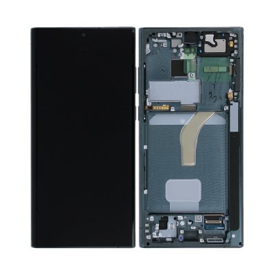 Samsung Galaxy S22 Ultra 5G Original Skärm med LCD Display Glas - Grön