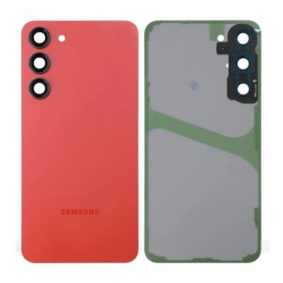 Samsung Galaxy S23 Baksida med kameraglas och tejp - Röd