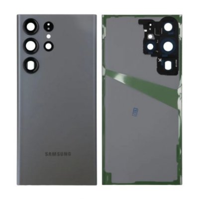 Samsung Galaxy S23 Ultra Baksida med Tejp och Kameraglas - Grå