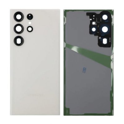 Samsung Galaxy S23 Ultra Baksida med tejp och kameraglas - Vit