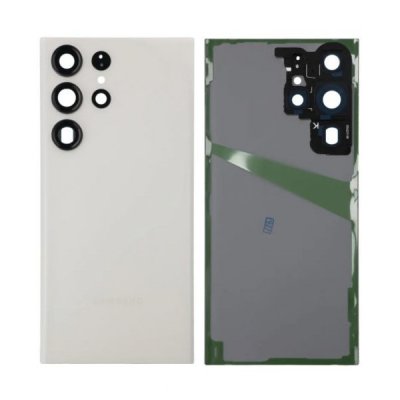 Samsung Galaxy S23 Ultra Baksida med tejp OEM - Vit
