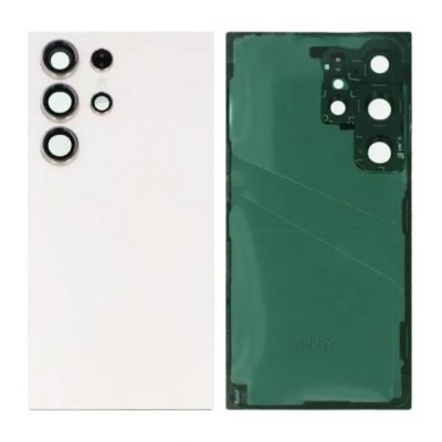 Samsung Galaxy S24 Ultra Baksida med Tejp och Kameralins OEM - Vit