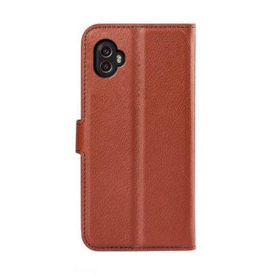 Samsung Galaxy Xcover 6 Pro Plånboksfodral med Stativ - Brun