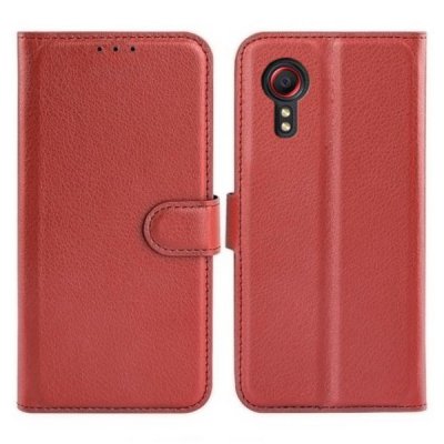 Samsung Galaxy XCover 7 Plånboksfodral med Stativ - Brun
