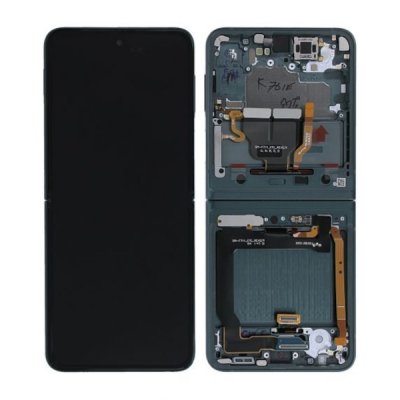 Samsung Galaxy Z Flip 3 5G 2021 (SM-F711B) Skärm med LCD Display Original - Grön