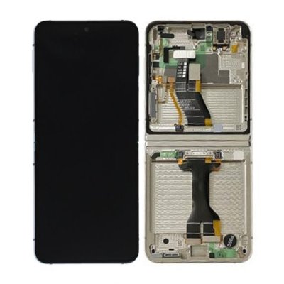 Samsung Galaxy Z Flip 5 Skärm med Display Glas Original - Vit