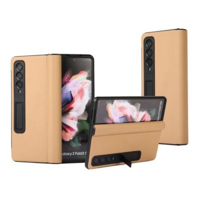Samsung Galaxy Z Fold3 Vikbart Läderfodral - Brun, bild 4