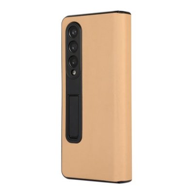 Samsung Galaxy Z Fold4 Vikbart Läderfodral - Brun, bild 2