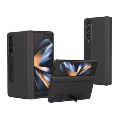 Samsung Galaxy Z Fold4 Vikbart Läderfodral - Svart, bild 4