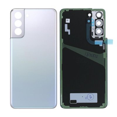 Samsung Galaxy S21 Plus 5G Baksida OEM med kameraglas och tejp - Silver