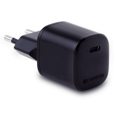 Champion Snabbladdare USB-C 20W PD - Svart