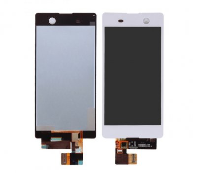 Sony Xperia M5 Skärm med LCD Display Touch Glas - Vit