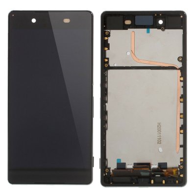 Sony Xperia Z3+ Komplett Skärm LCD Display Glas med ram - Svart