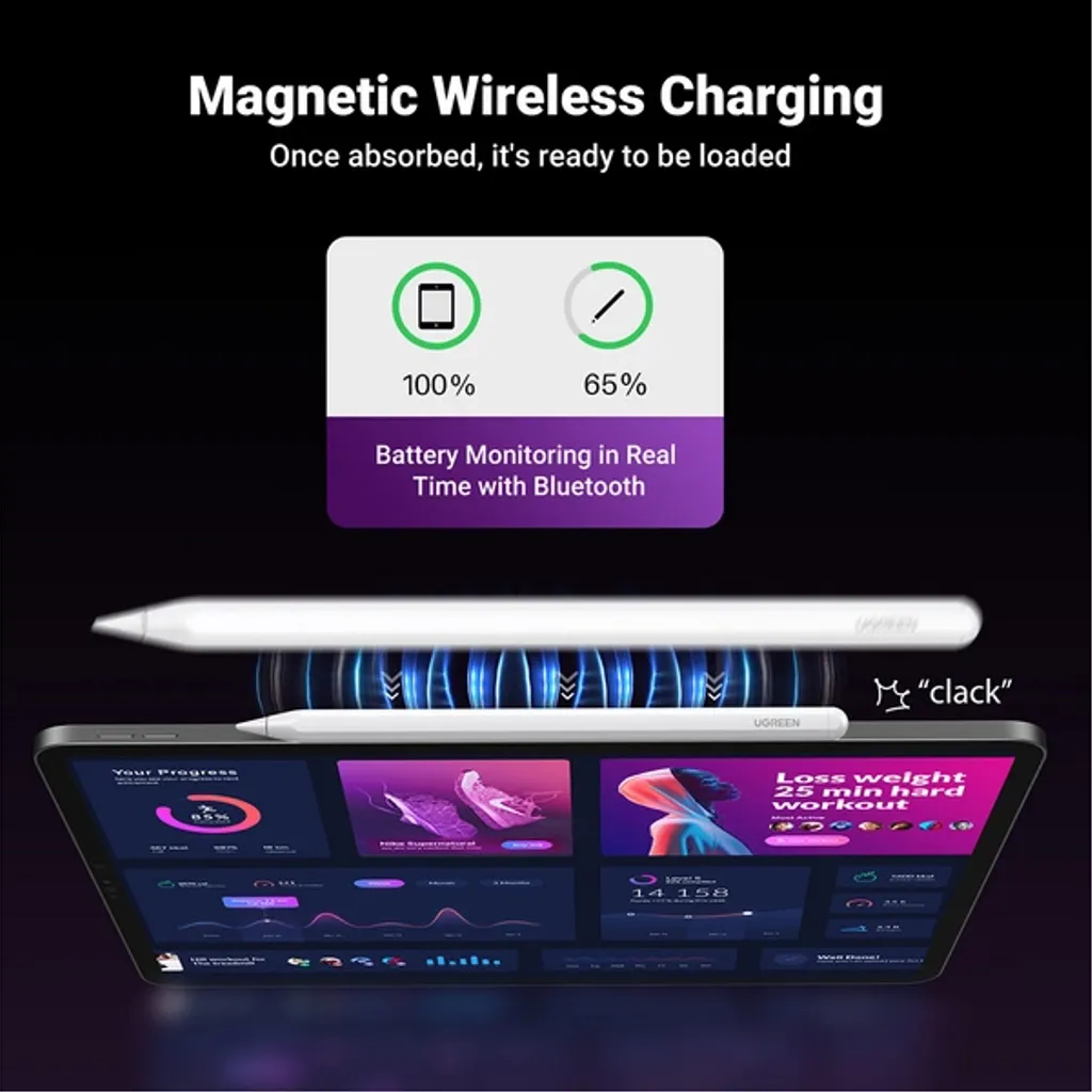 Ugreen stylus till iPad Pro, iPad Air och iPad mini 6, vit, bild 8