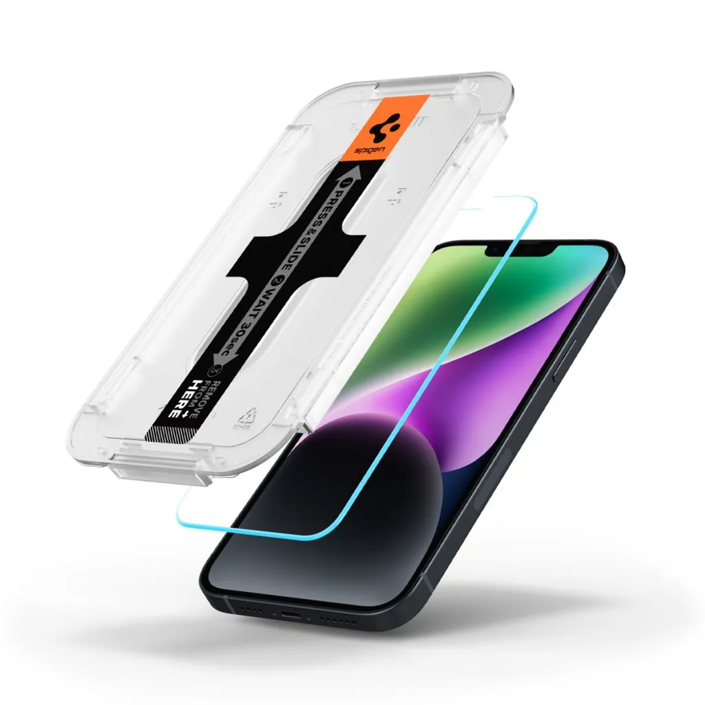 Spigen Glas.tR EZ Fit skärmskydd i härdat glas till iPhone 13, 13 Pro, 14, 16e och 17e, 1-pack, bild 6