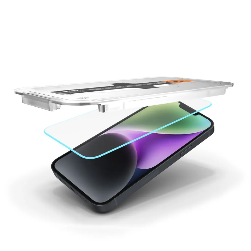 Spigen Glas.tR EZ Fit skärmskydd i härdat glas till iPhone 13, 13 Pro, 14, 16e och 17e, 1-pack, bild 7