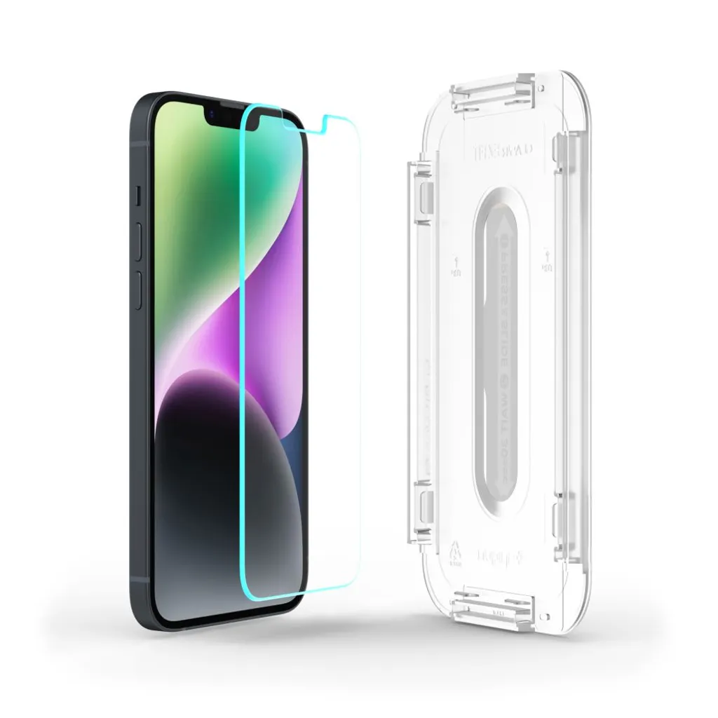 Spigen Glas.tR EZ Fit skärmskydd i härdat glas till iPhone 13, 13 Pro, 14, 16e och 17e, 1-pack, bild 9