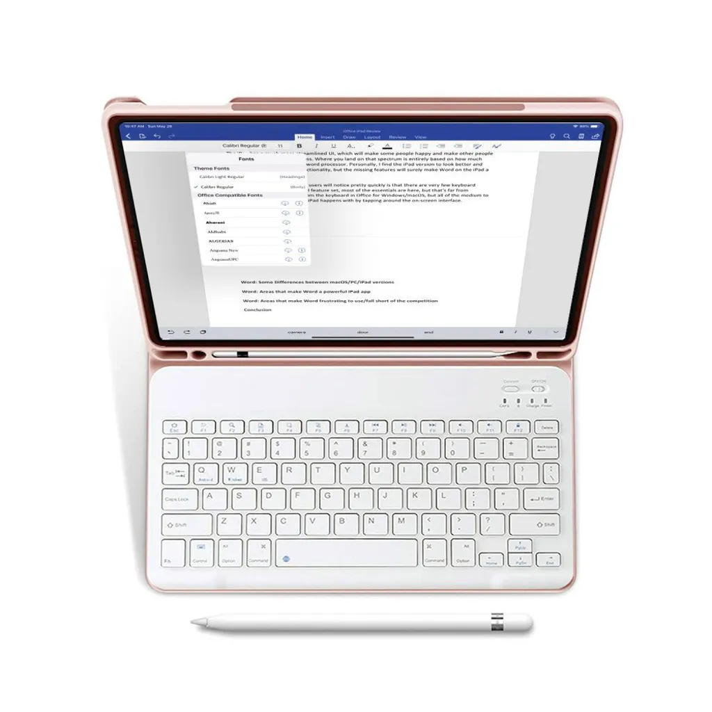 Tech-Protect fodral med tangentbord och pennfack till iPad 10,9 och 11 tum, rosa, bild 4
