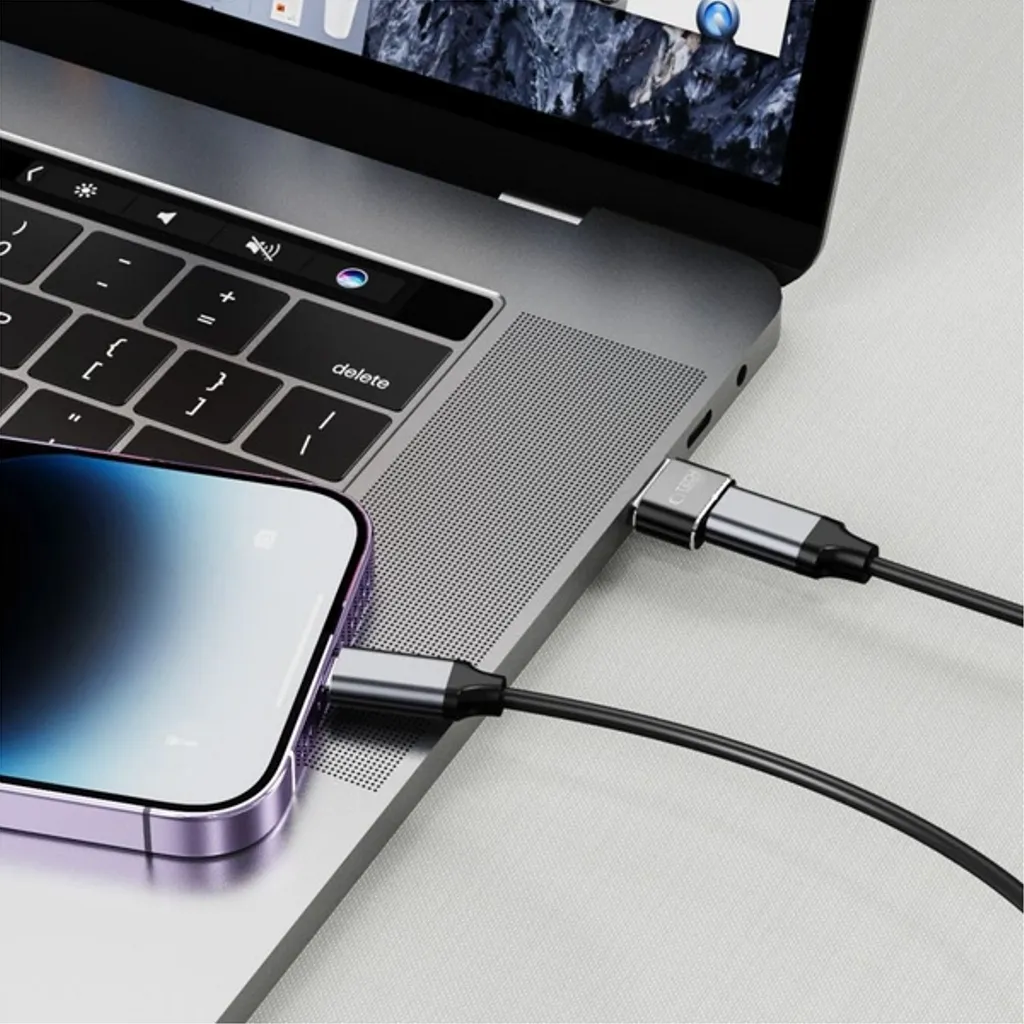 Tech-Protect USB-A till USB-C adapter, USB-A hane till USB-C hona, USB 2.0, svart, bild 2