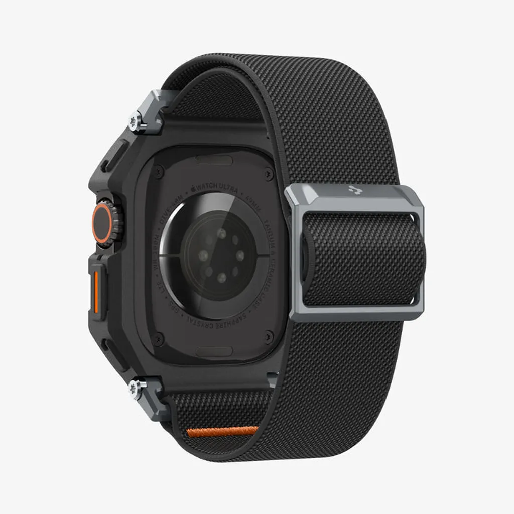 Apple Watch Ultra 1/2/3 armband med skal och skärmskydd 49 mm, Spigen Lite Fit Pro, svart, bild 10