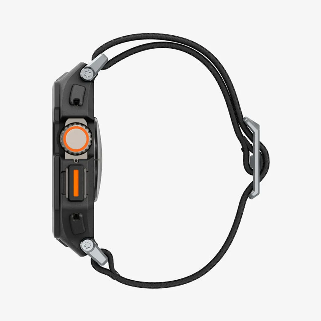 Apple Watch Ultra 1/2/3 armband med skal och skärmskydd 49 mm, Spigen Lite Fit Pro, svart, bild 9