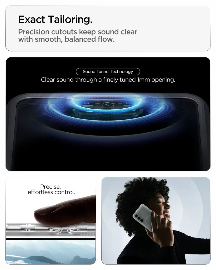 Spigen Ultra Hybrid MagSafe skal till Samsung Galaxy S26 FE, genomskinligt med vit ring, bild 4