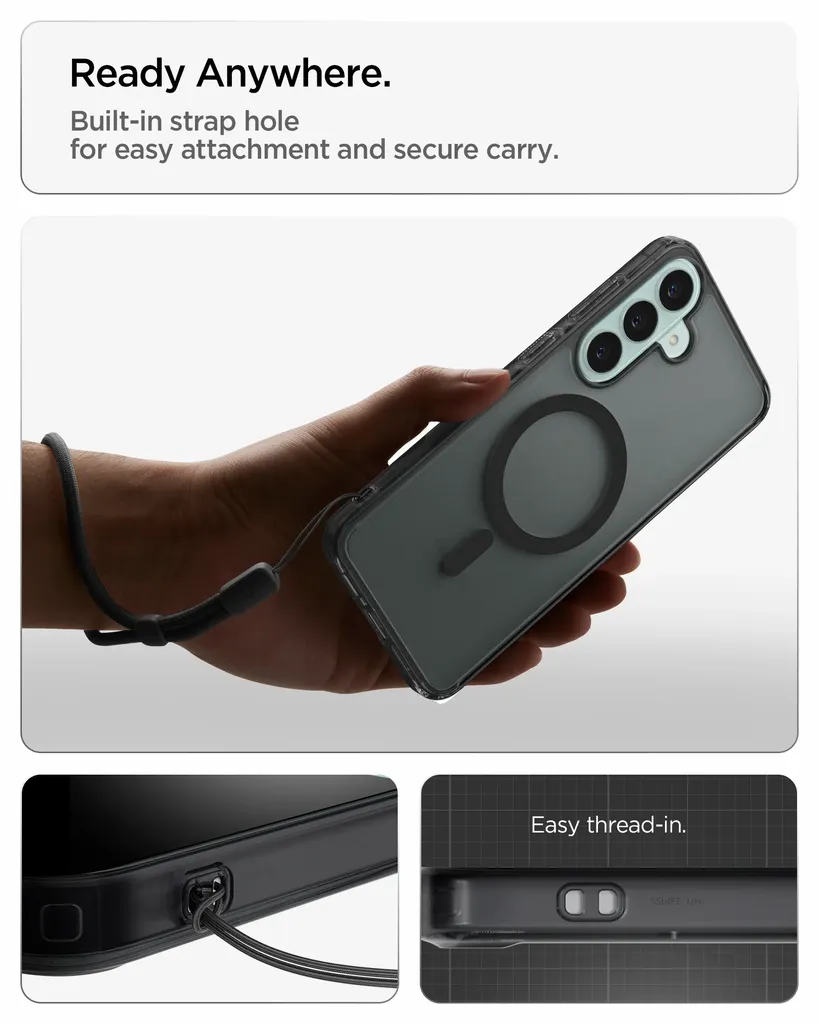 Spigen Ultra Hybrid MagSafe skal till Samsung Galaxy S26 FE, frostsvart, bild 4