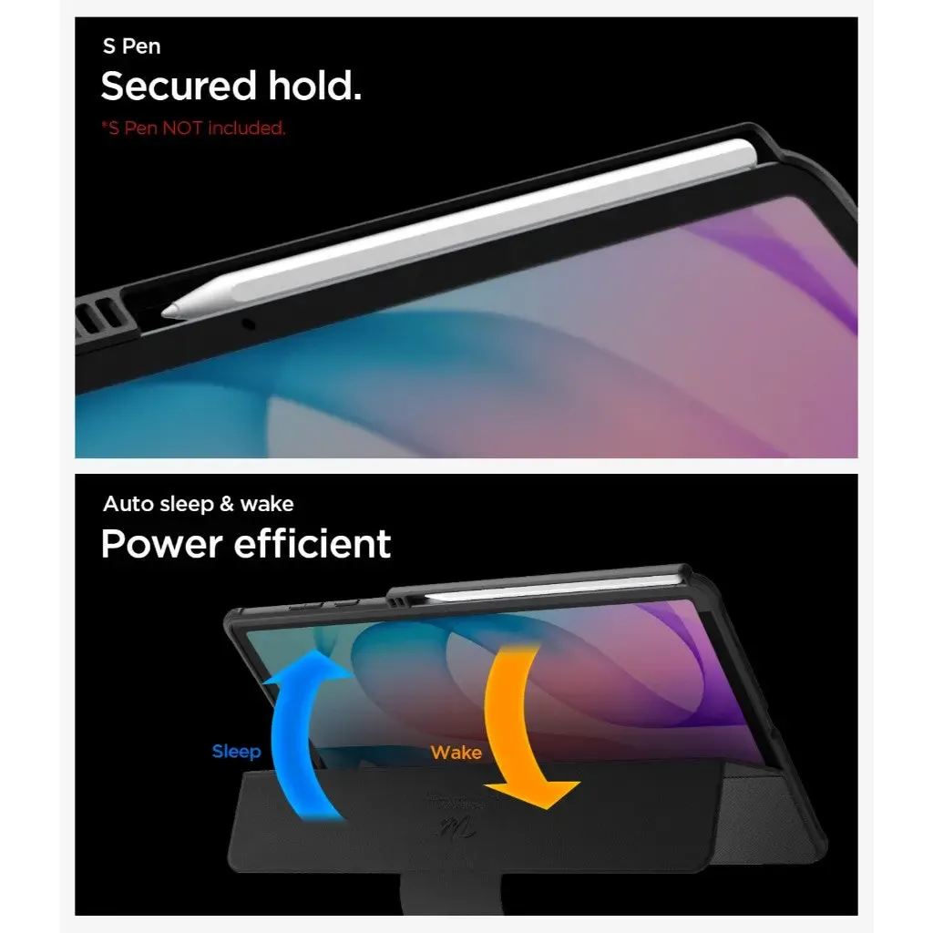 Spigen Rugged Armor Pro fodral med stativ till Samsung Galaxy Tab S12 Plus, svart, bild 6