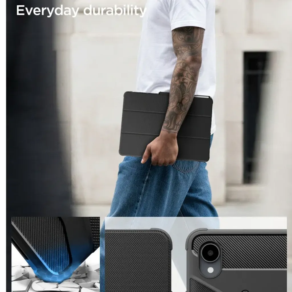 Spigen Rugged Armor Pro fodral med stativ till Samsung Galaxy Tab S12 Plus, svart, bild 7