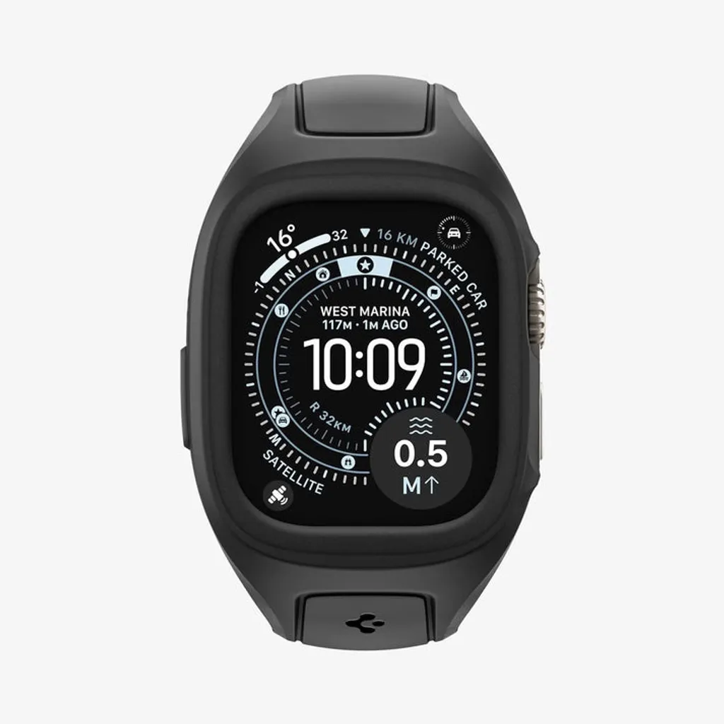 Apple Watch Ultra 1/2/3 armband med skal 49 mm, Spigen Liquid Air Pro, svart, bild 6