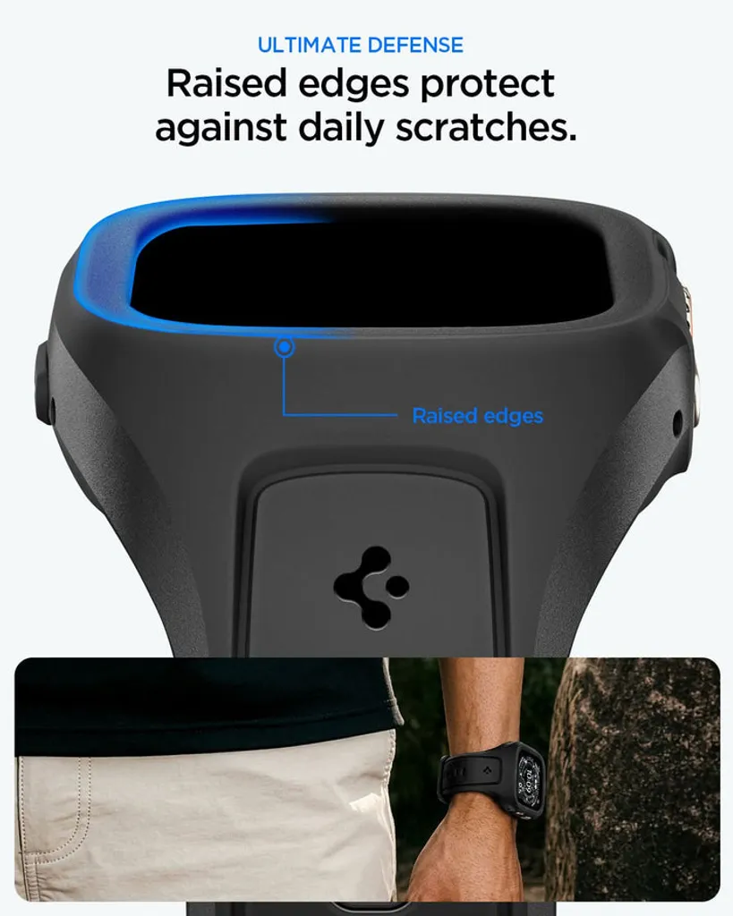 Apple Watch Ultra 1/2/3 armband med skal 49 mm, Spigen Liquid Air Pro, svart, bild 7