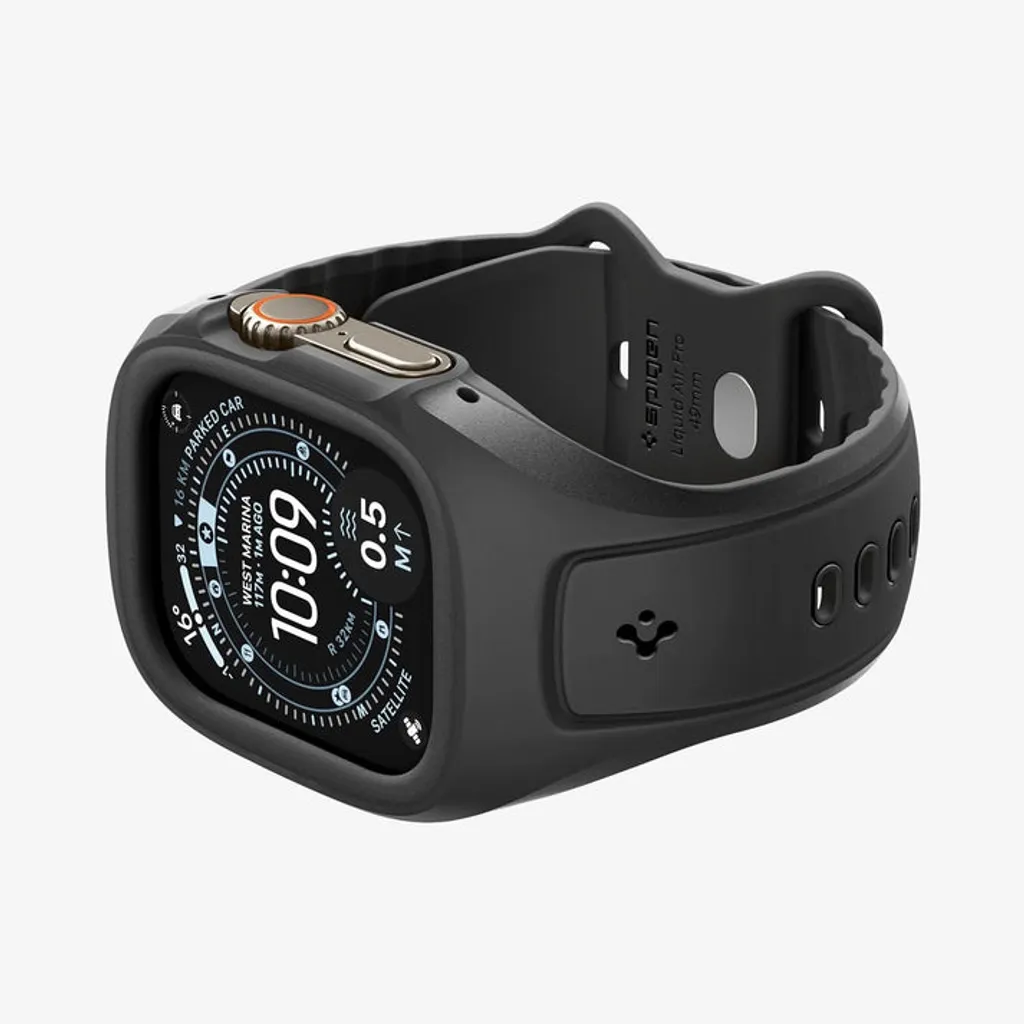 Apple Watch Ultra 1/2/3 armband med skal 49 mm, Spigen Liquid Air Pro, svart, bild 8