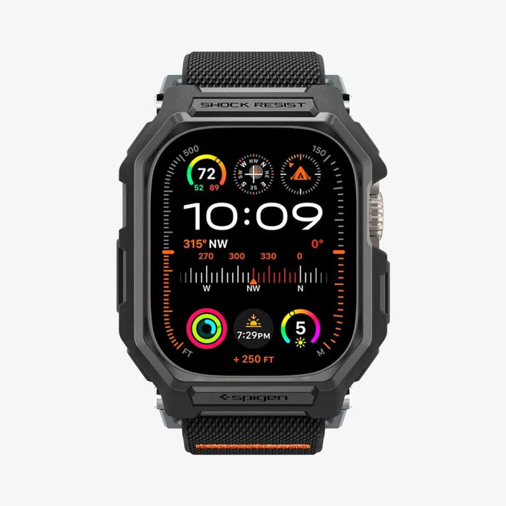 Apple Watch Ultra 1/2/3 armband med skal 49 mm, Spigen Lite Fit Pro, svart, bild 11