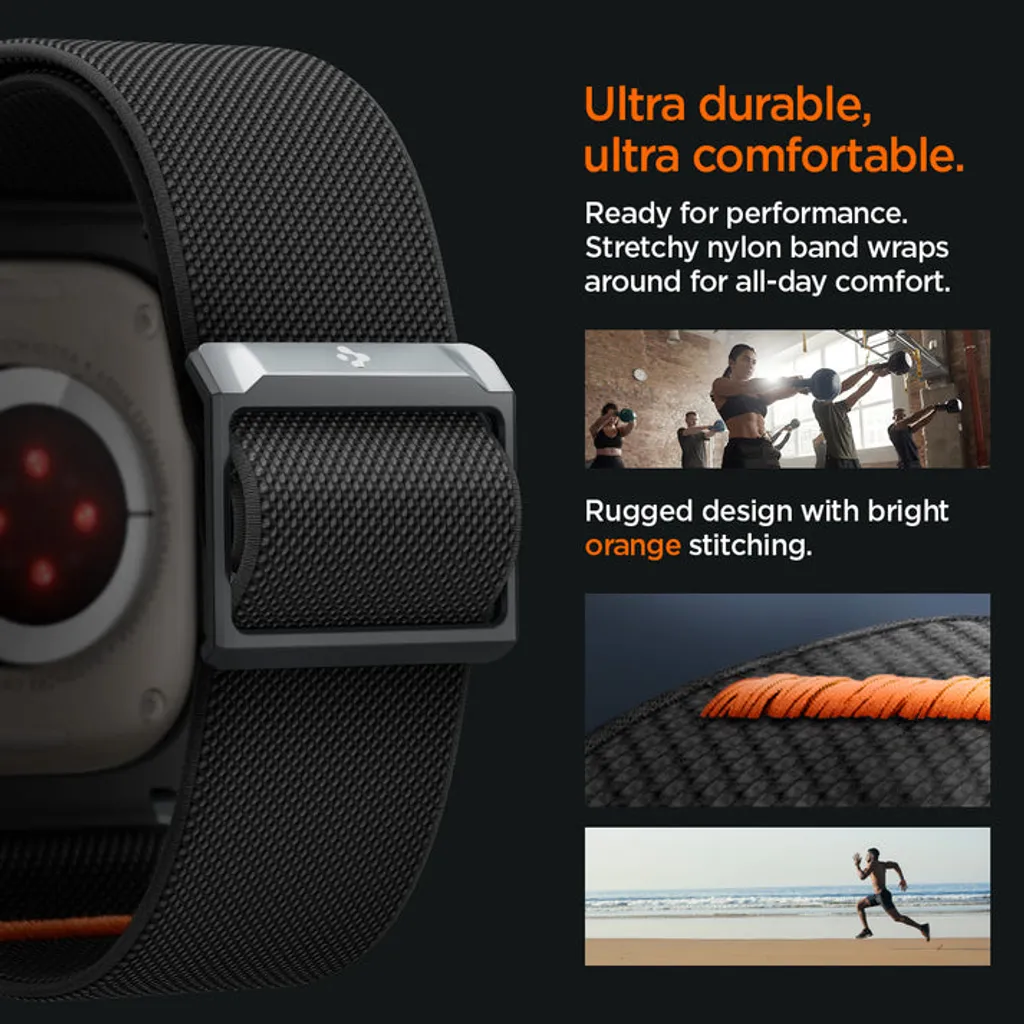 Apple Watch Ultra 1/2/3 armband med skal 49 mm, Spigen Lite Fit Pro, svart, bild 5
