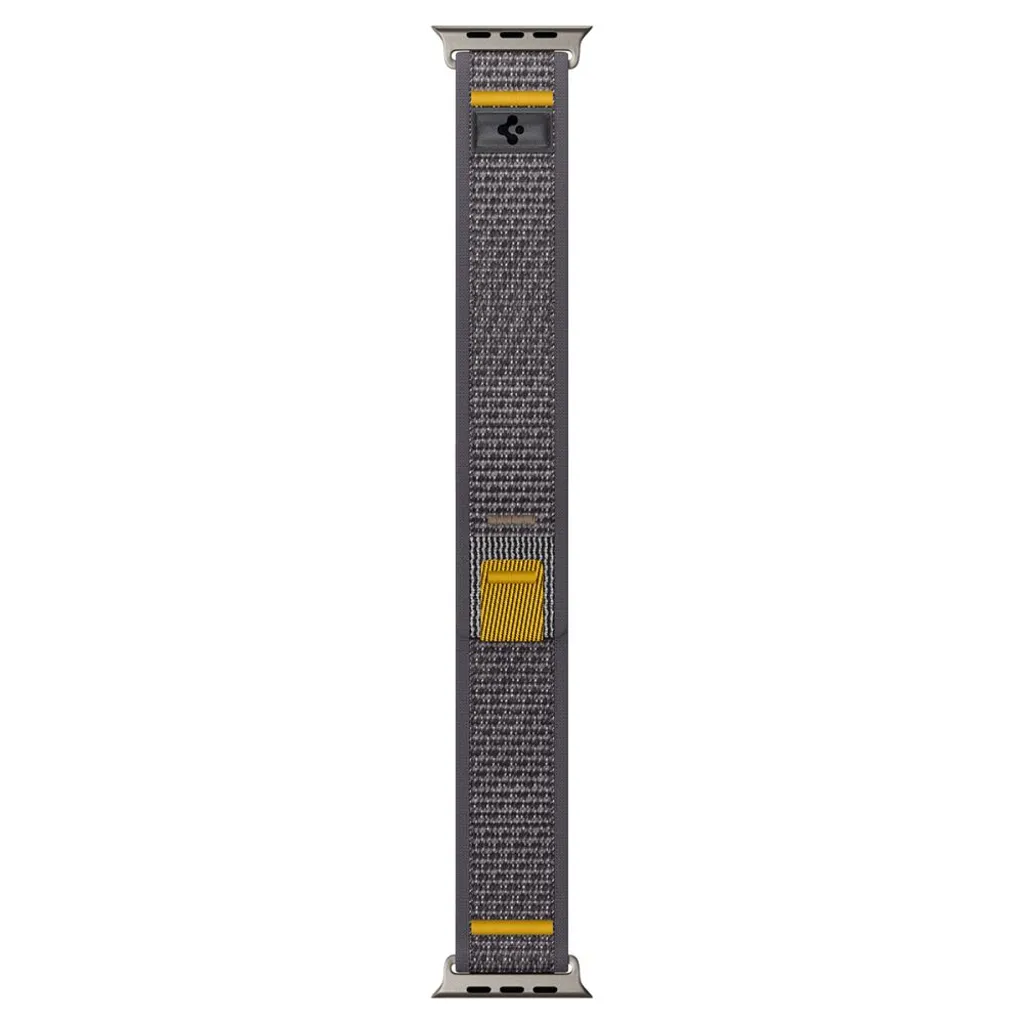 Apple Watch armband 44/45/46/49 mm, kardborre, vävd nylon, Spigen Athlex Air, grå, bild 5