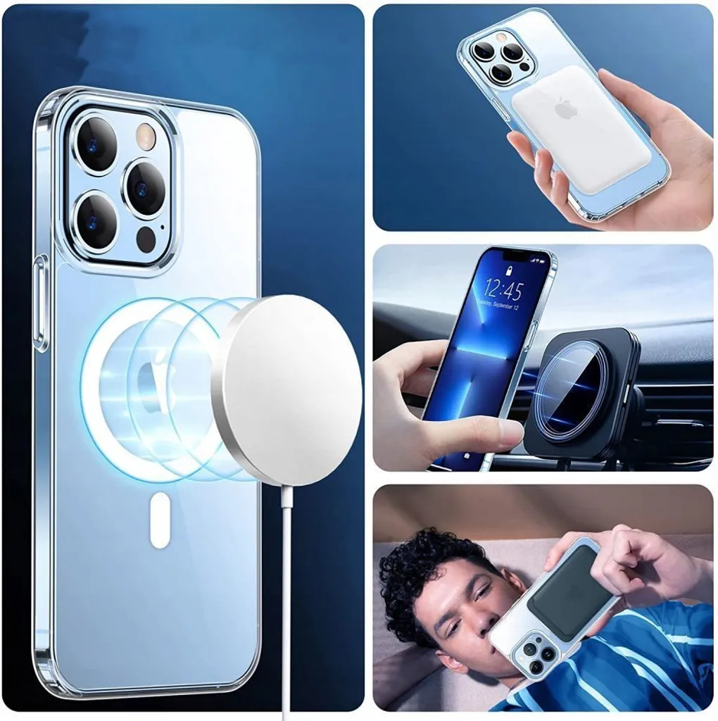 Tech-Protect FlexAir Hybrid MagSafe-skal till Samsung Galaxy S22, transparent, bild 4